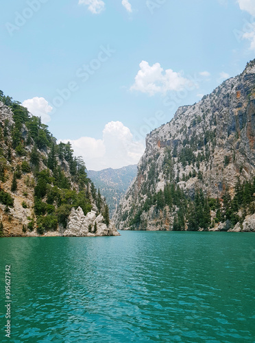 Green Canyon lake in Turkey. Mountain river. Mountain view