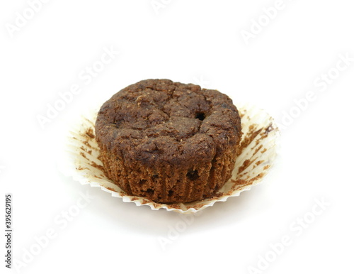 Sweet Chocolate muffin isolated on white background