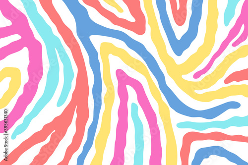 Vector abstract animalistic background. Freehand illustration of zebra skin print
