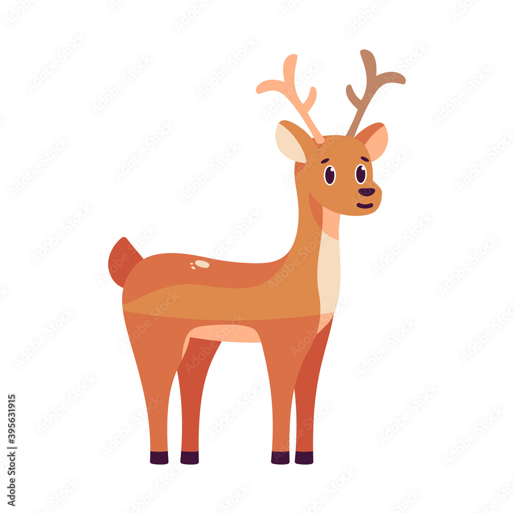 Isolated cartoon of a reindeer - Vector illustration Isolated cartoon of a reindeer - Vector illustration