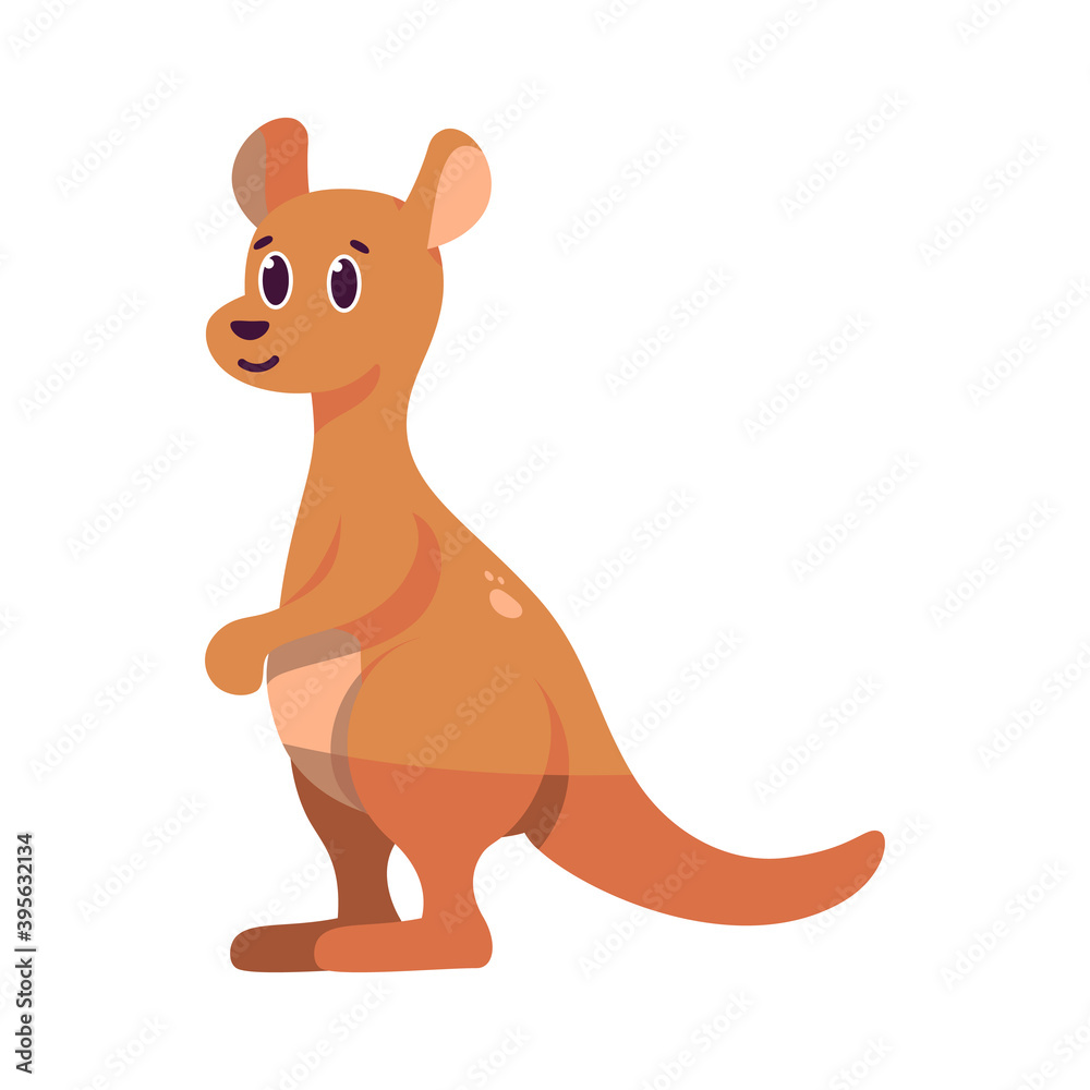 Isolated cartoon of a kangaroo - Vector illustration