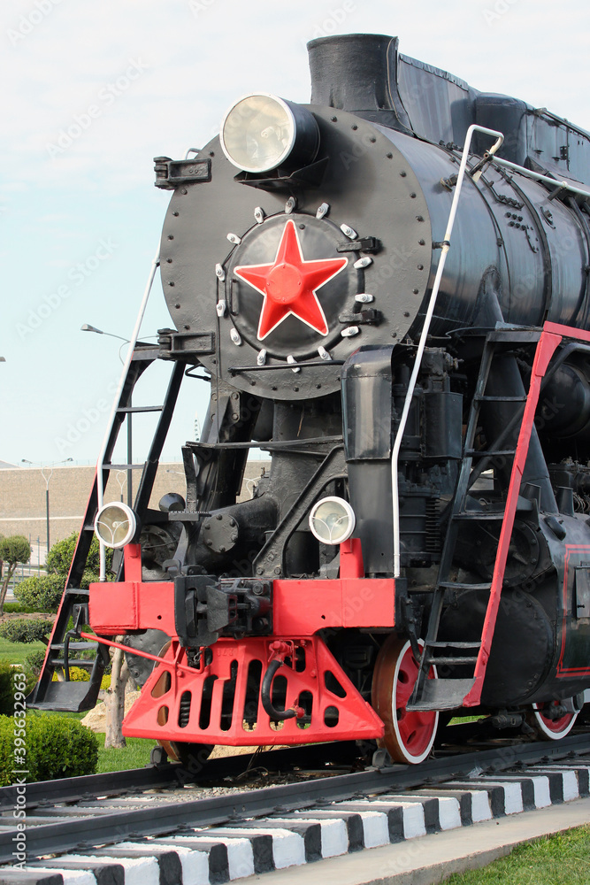 BAKU, AZERBAIJAN APRIL 26, 2017 Steam engine L4118 at