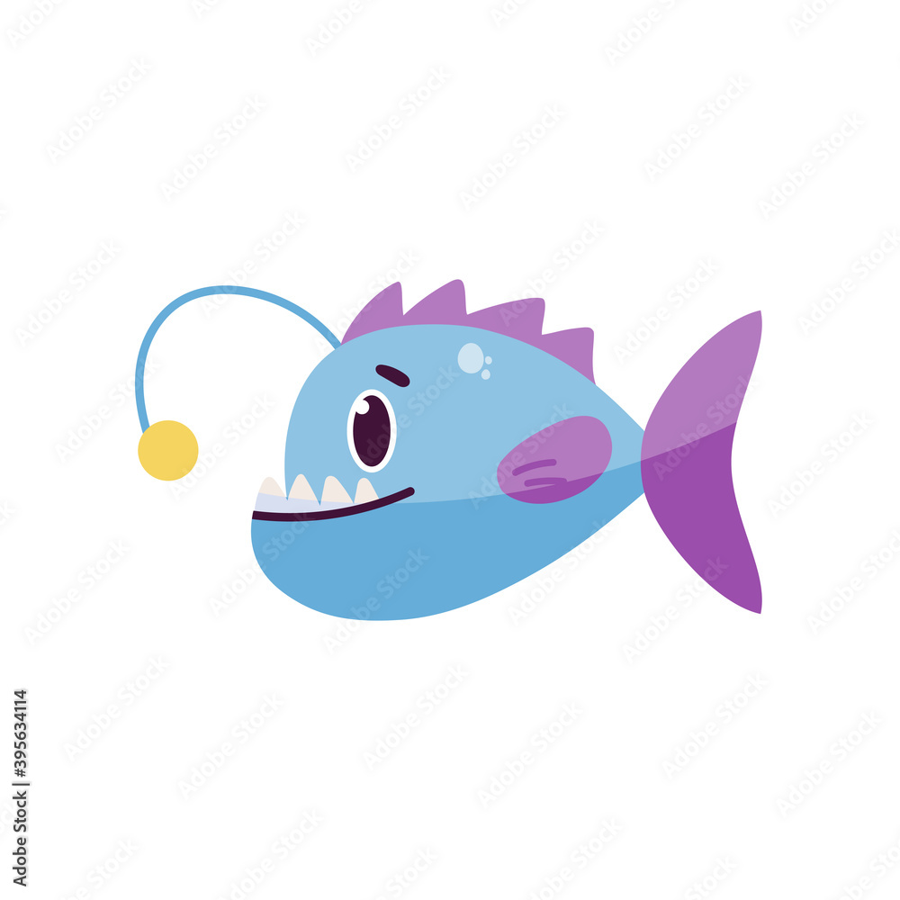 Isolated cartoon of a fish - Vector illustration Isolated cartoon of a fish - Vector illustration