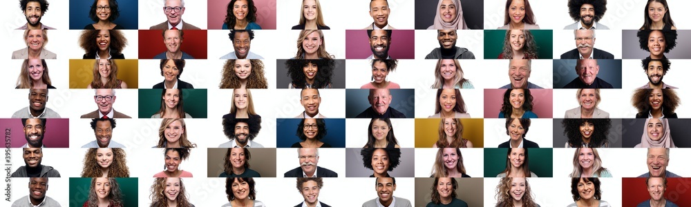 36 Beautiful happy people in front of a background 36 Beautiful happy people in front of a background