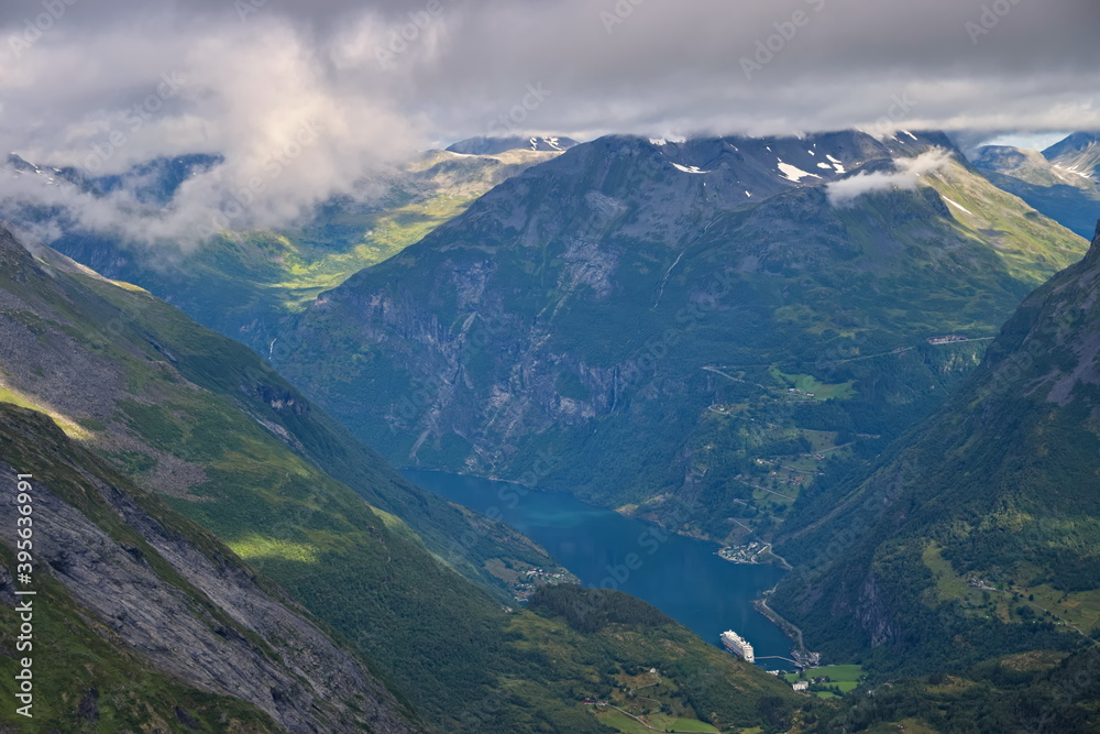 Dalsnibba view point over Geiranger Fjord