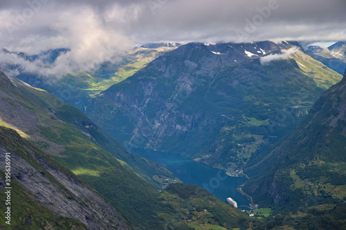 Dalsnibba view point over Geiranger Fjord