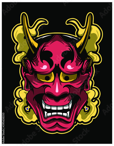 japanese oni mask culture illustration photo