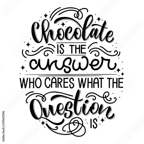 Chocolate hand lettering quote. Warm Christmas winter word composirion. Vector design elements for t-shirts  bags  posters  cards  stickers and menu