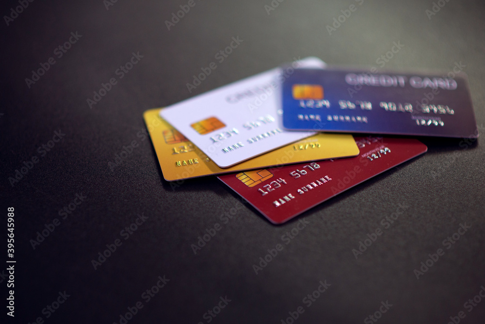 Close credit card focus for online shopping Close credit card focus for online shopping