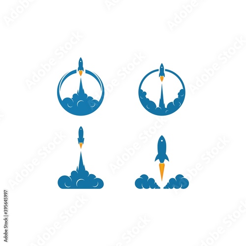 rocket logo icon vector template