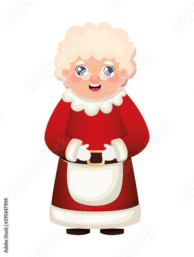 Mrs santa claus smiling icon