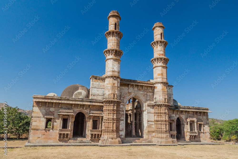 Kevda Masjid mosque in Champaner historical city, Gujarat state, India