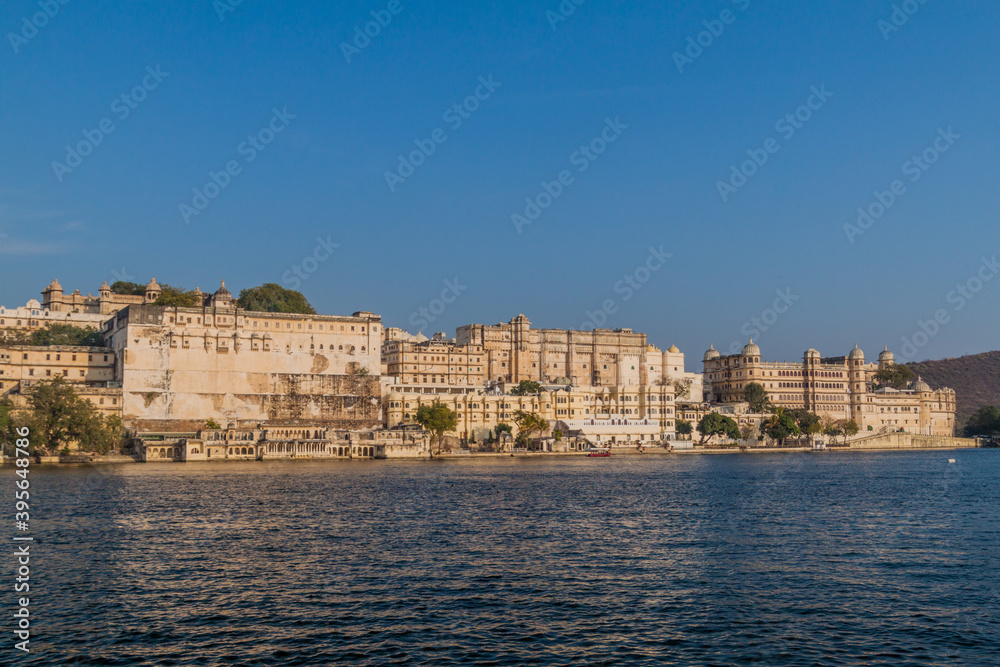 City palace in Udaipur, Rajasthan state, India