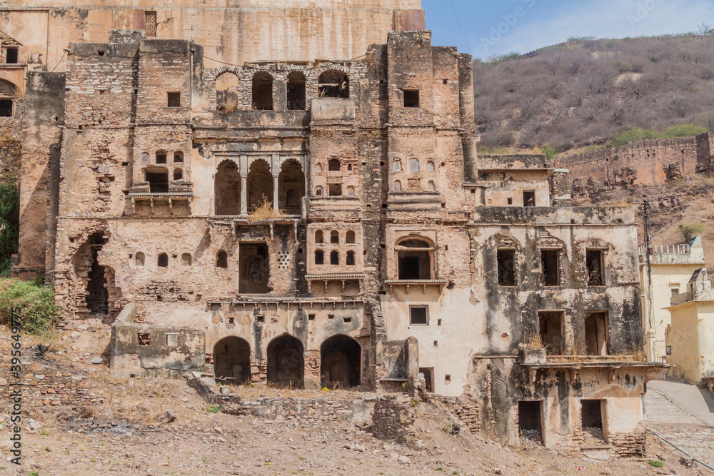 Ruins of Garh Palace in Bundi, Rajasthan state, India