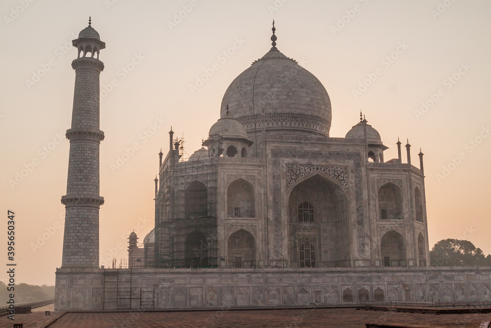 Sunrise at Taj Mahal in Agra, India