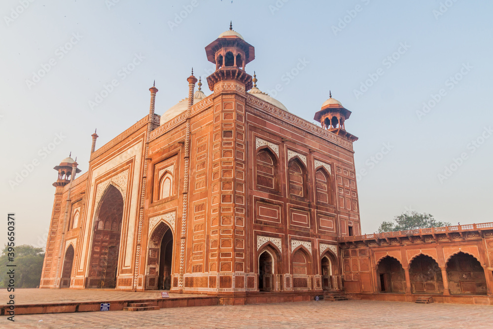 Mosque at Taj Mahal in Agra, India