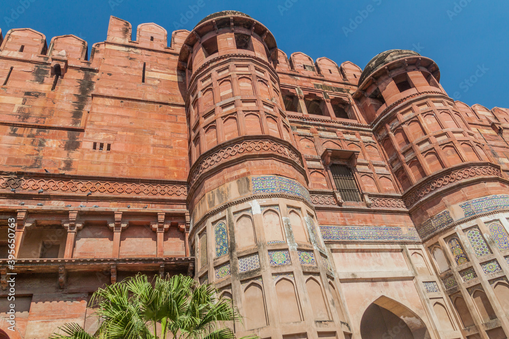 Amar Singh Gate of Agra Fort, Uttar Pradesh state, India