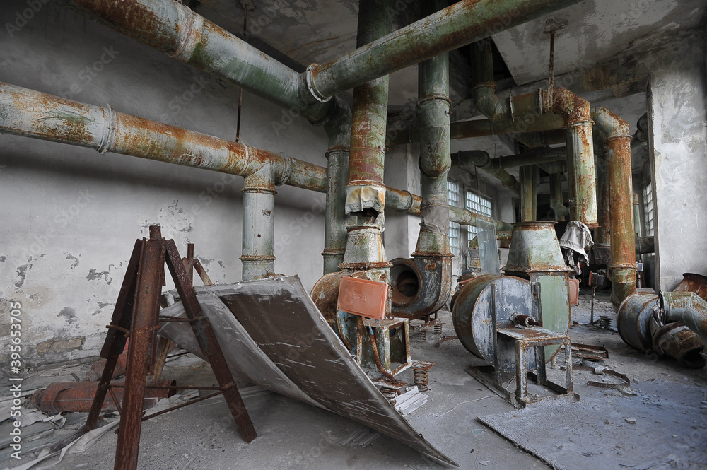 Radioactive dump in abandoned plant Jupiter in Chernobyl zone Radioactive dump in abandoned plant Jupiter in Chernobyl zone