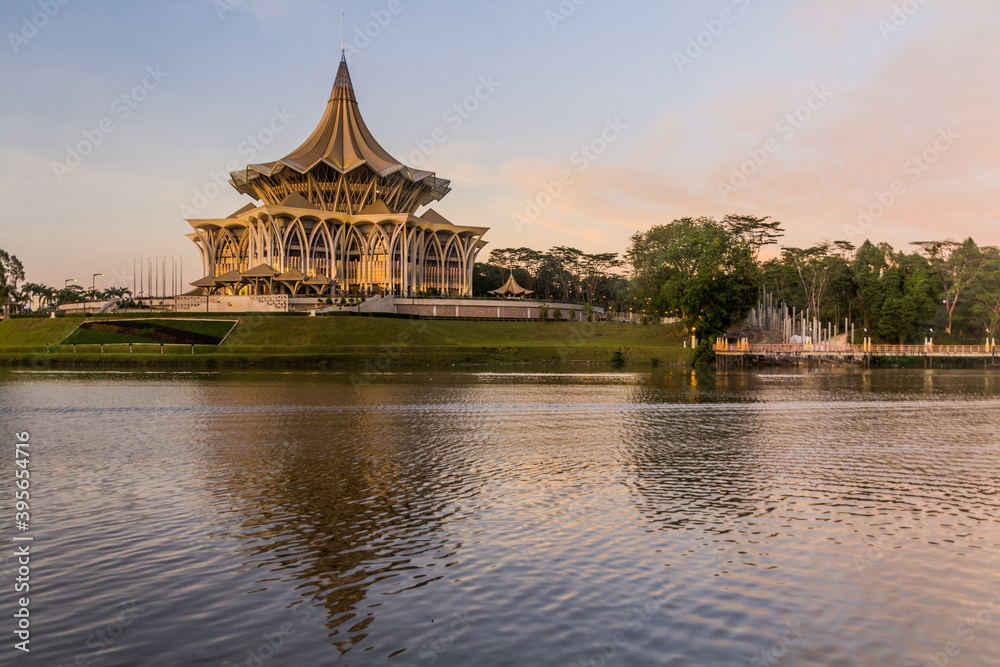 Sarawak State Legislative Assembly Building in the center of Kuching, Malaysia Sarawak State Legislative Assembly Building in the center of Kuching, Malaysia
