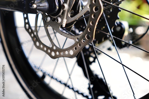 bicycle wheel close up