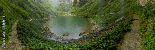 Liusha waterfall near Dehang Miao village  Hunan province  China