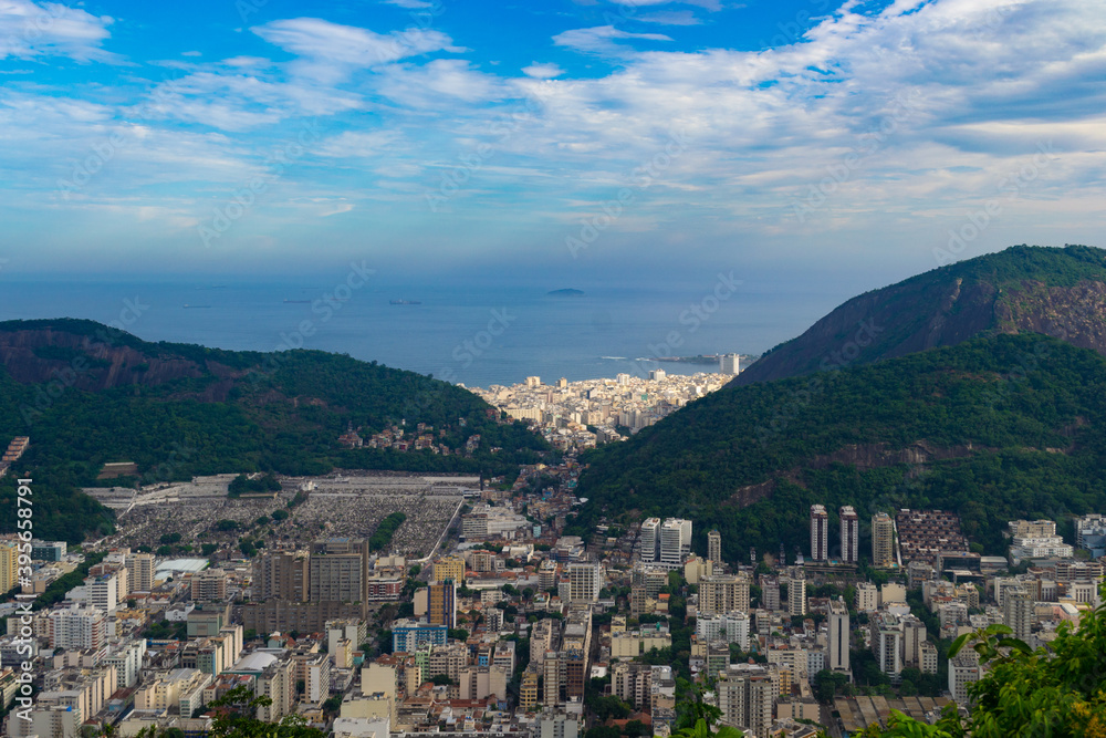 Panoramic view o Rio de Janeiro City on Summer
