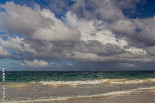 Fototapeta Naklejka Na Ścianę i Meble -  Clouds at Bavaro beach, Dominican Republic