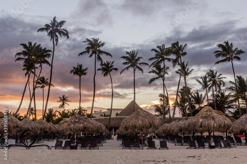 Sunset at Bavaro beach, Dominican Republic