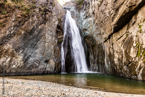 Salto Jimenoa waterfall near Jarabacoa town in Dominican Republic photo