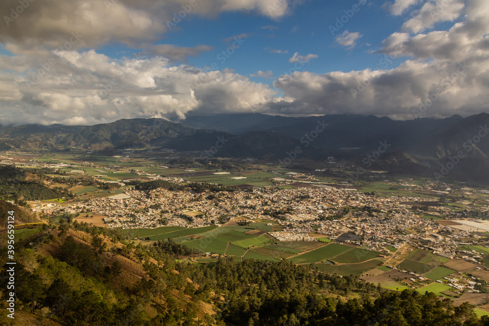 Aerial view of Constanza, Dominican Republic