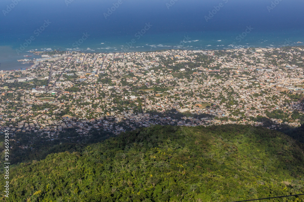 Aerial view of Puerto Plata, Dominican Republic