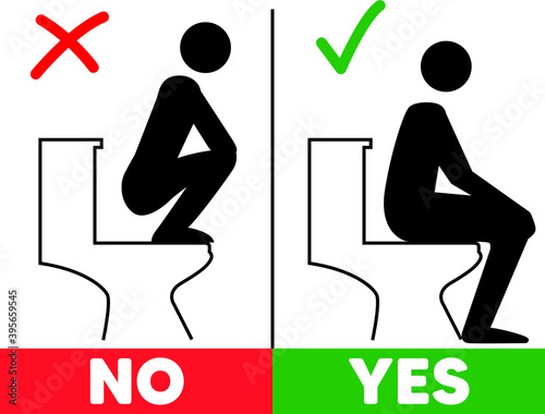 toilet rules sign squatting vector warning forbidden