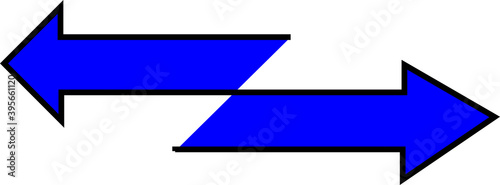 Free Download Double blue arrows pointing in both directions - GFXLoad