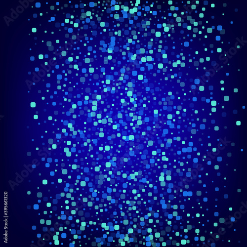 Blue Particle Abstract Blue Vector Background. 