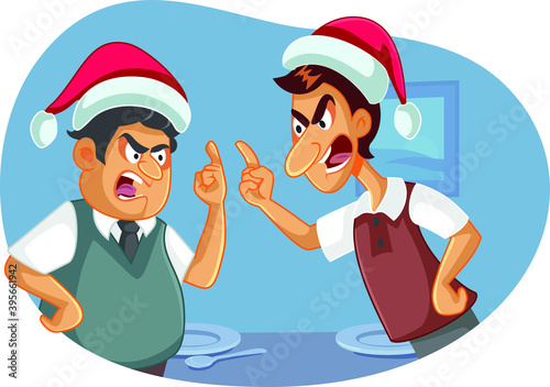 Two Men Fighting on Christmas Over Political Views