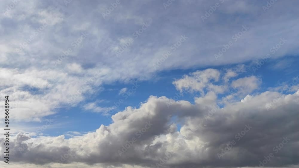 Beautiful white clouds in the blue sky -time lapse Beautiful white clouds in the blue sky -time lapse