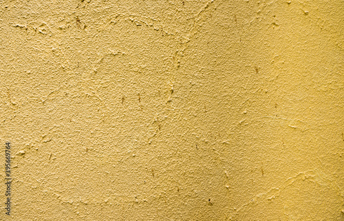 Grungy dirty garden wall eroded by tropic humidity and air pollution. 