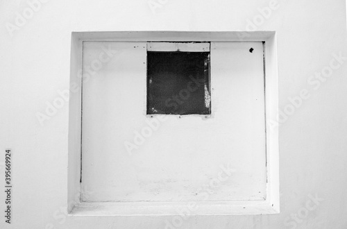 Vintage window isolated against a white background.  photo