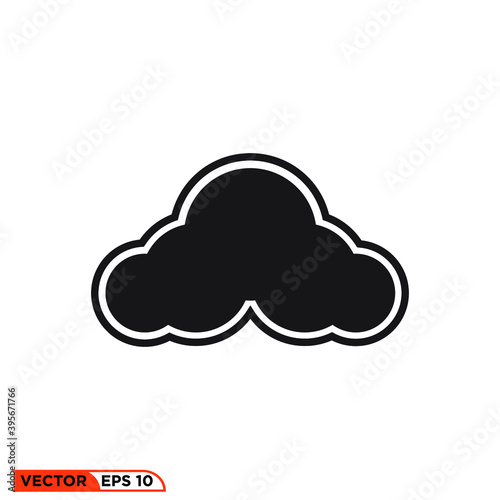 Icon vector graphic of cloud, good for template