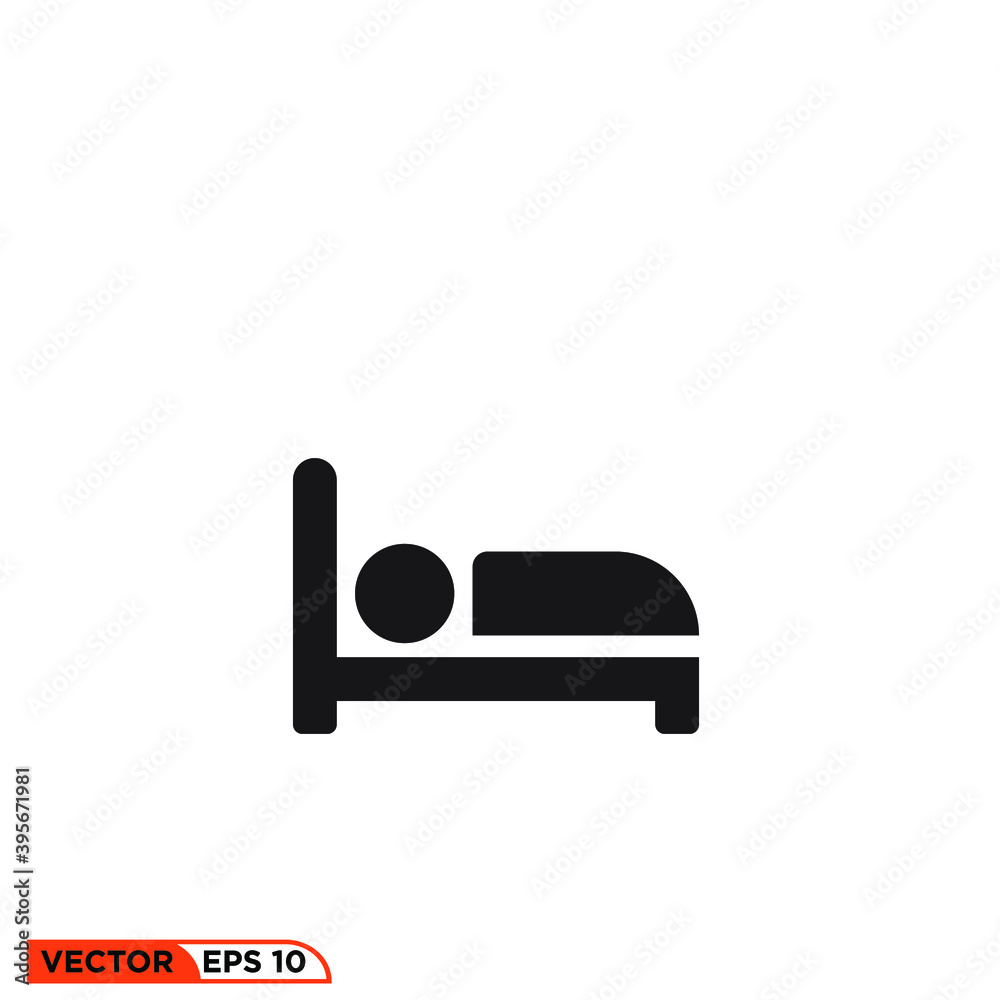 Icon vector graphic of bedroom, good for template web Icon vector graphic of bedroom, good for template web