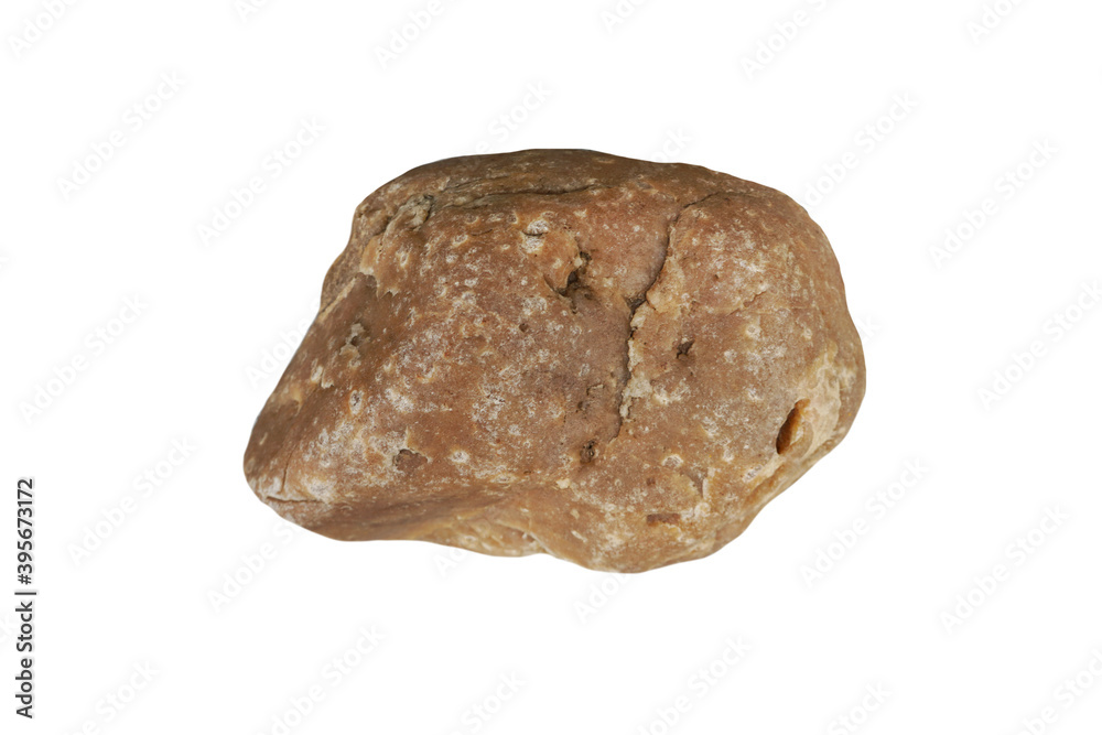 quartzite rock isolated on white background. Quartzite is a metamorphic