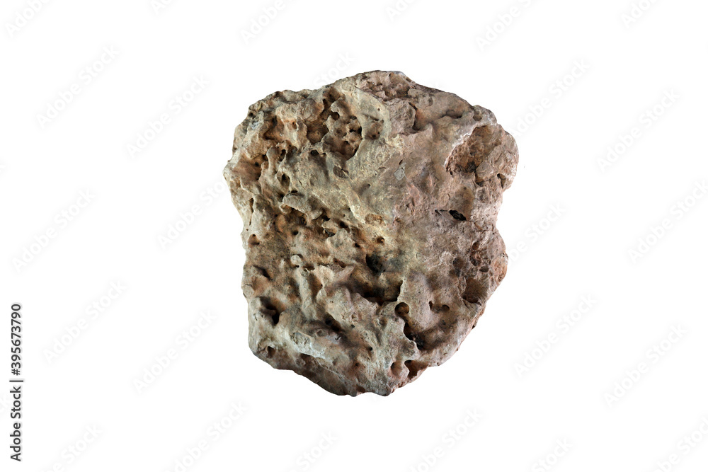 Sponge Boulder rock isolated on white background. perlite rock. Sponge Boulder rock isolated on white background. perlite rock.