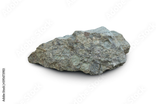 andisite extrusive volcanic rock isolated on white background.
