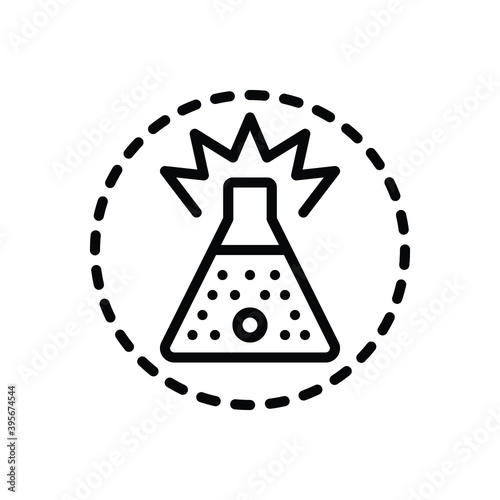 Black solid icon for substance