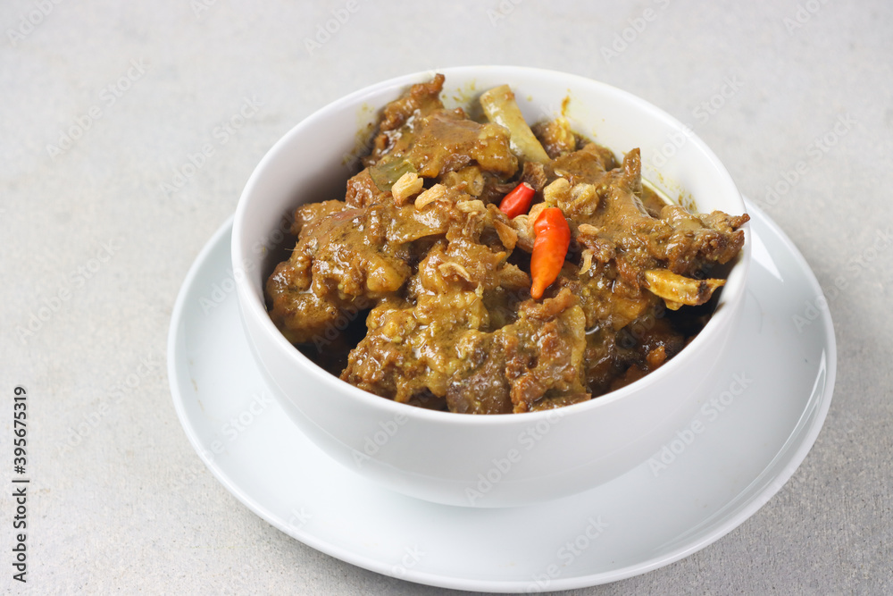 Tengkleng kambing or goat tengkleng is a kind of soup with the main ingredient of goat bones. Tengkleng like curry with goat bone material. Tengkleng kambing or goat tengkleng is a kind of soup with the main ingredient of goat bones. Tengkleng like curry with goat bone material.