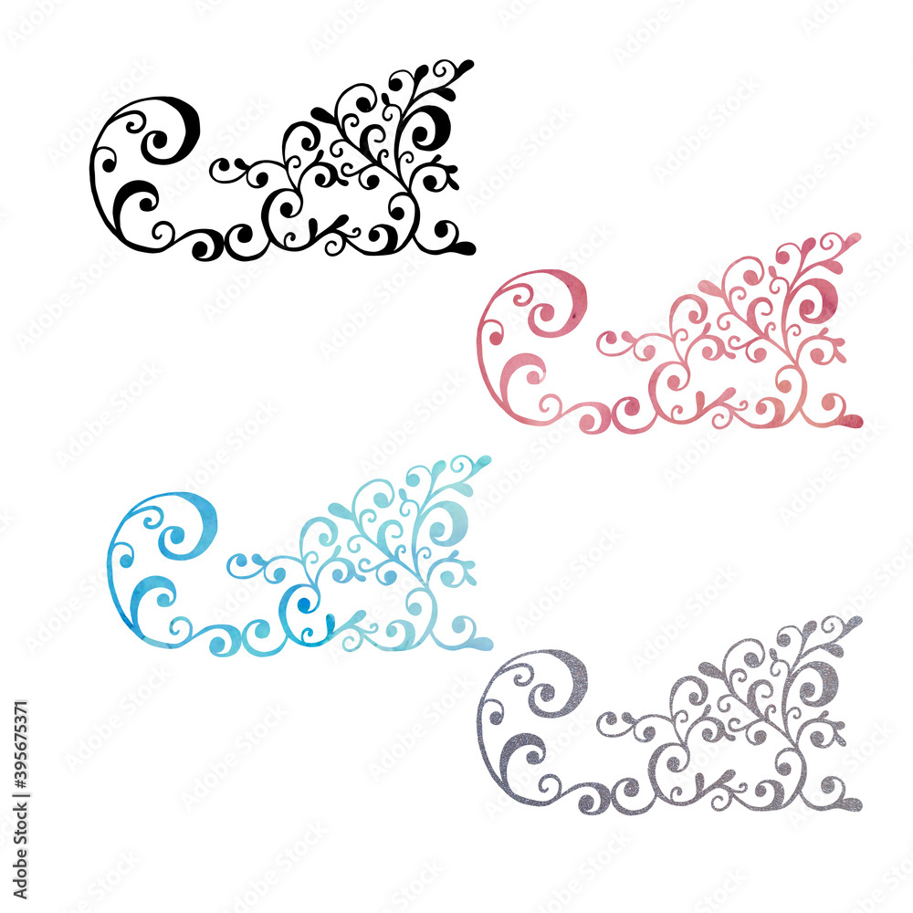 Obraz premium Set Christmas sleigh isolated on white background