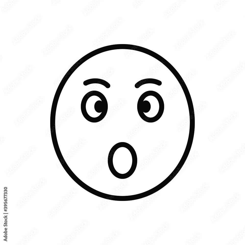 Black solid icon for surprised Black solid icon for surprised