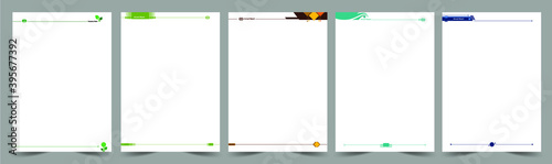 Header footer design for the book, inner template photo