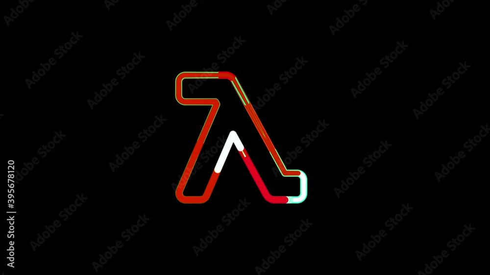 Circles gather in symbol lambda. After it crumbles in a line and moves to the camera. Alpha channel black Circles gather in symbol lambda. After it crumbles in a line and moves to the camera. Alpha channel black