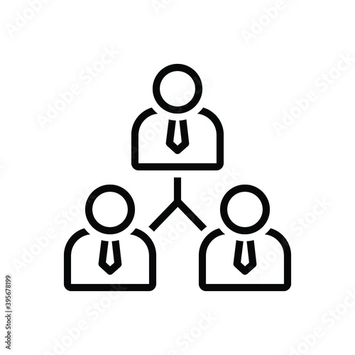 Black solid icon for associate